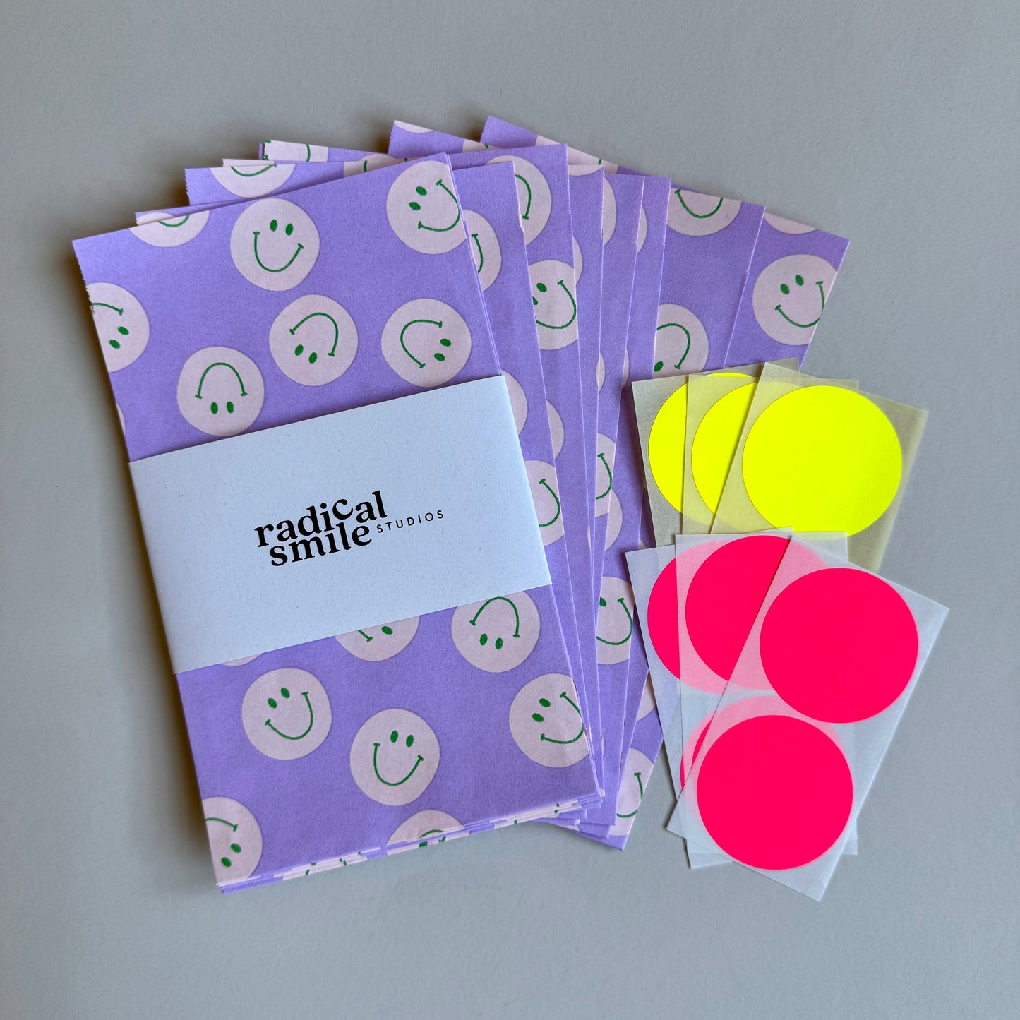Goodie Bag Set - Smiley lila