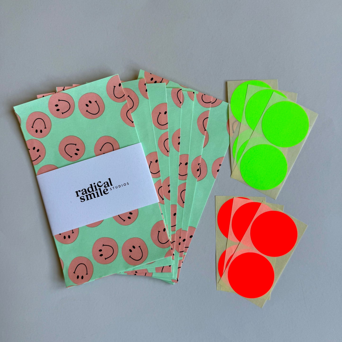 Goodie Bag Set - Smiley mint