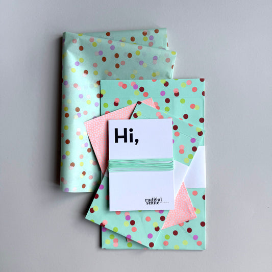 Blockbottombag - Konfetti, mint