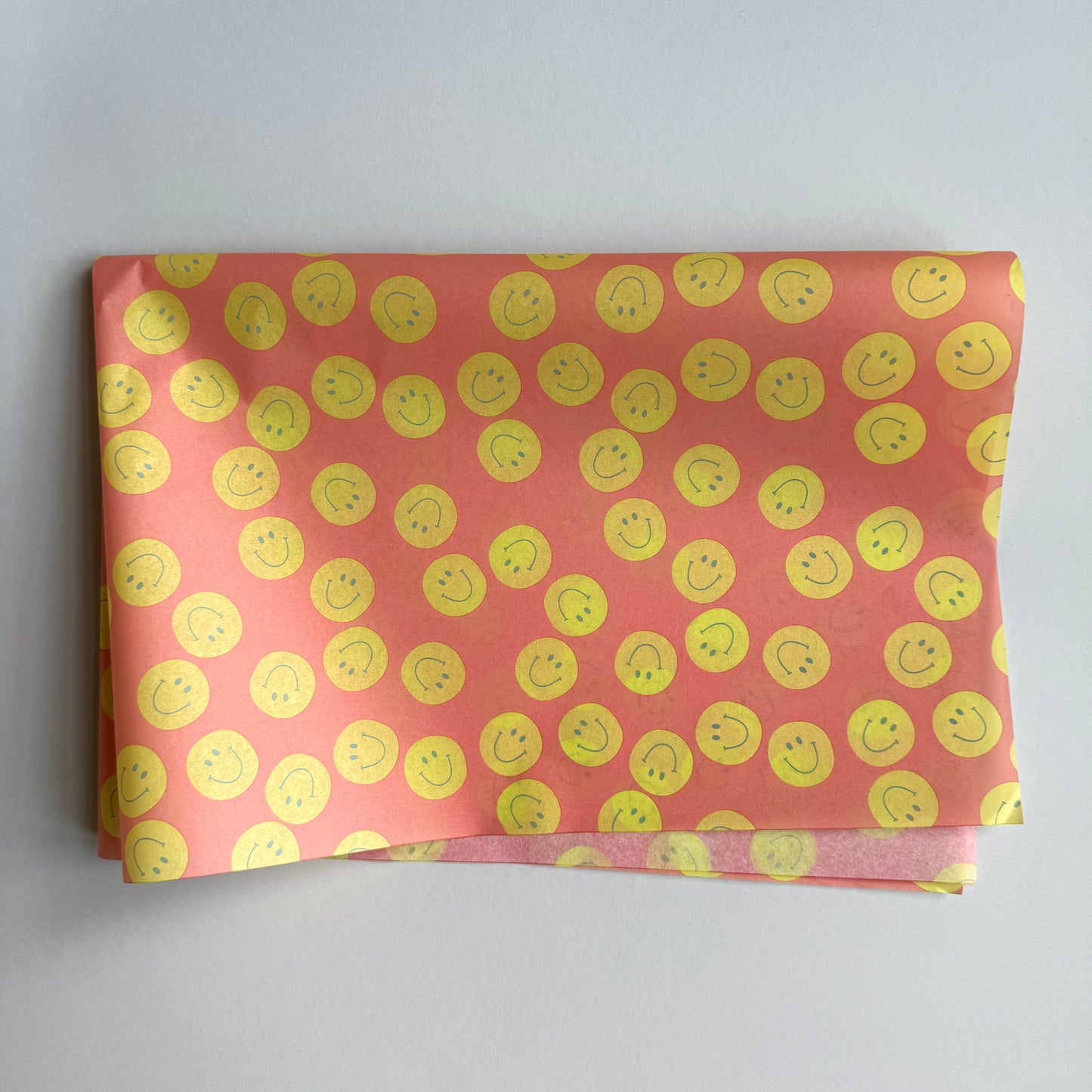 Seidenpapier - Smiley, apricot/lime