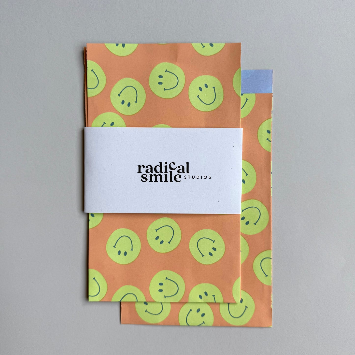 Flatbags - Smileys, apricot/lime, 2 Größen