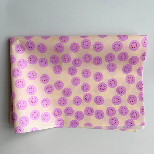 Seidenpapier - Smiley, peach/rosa