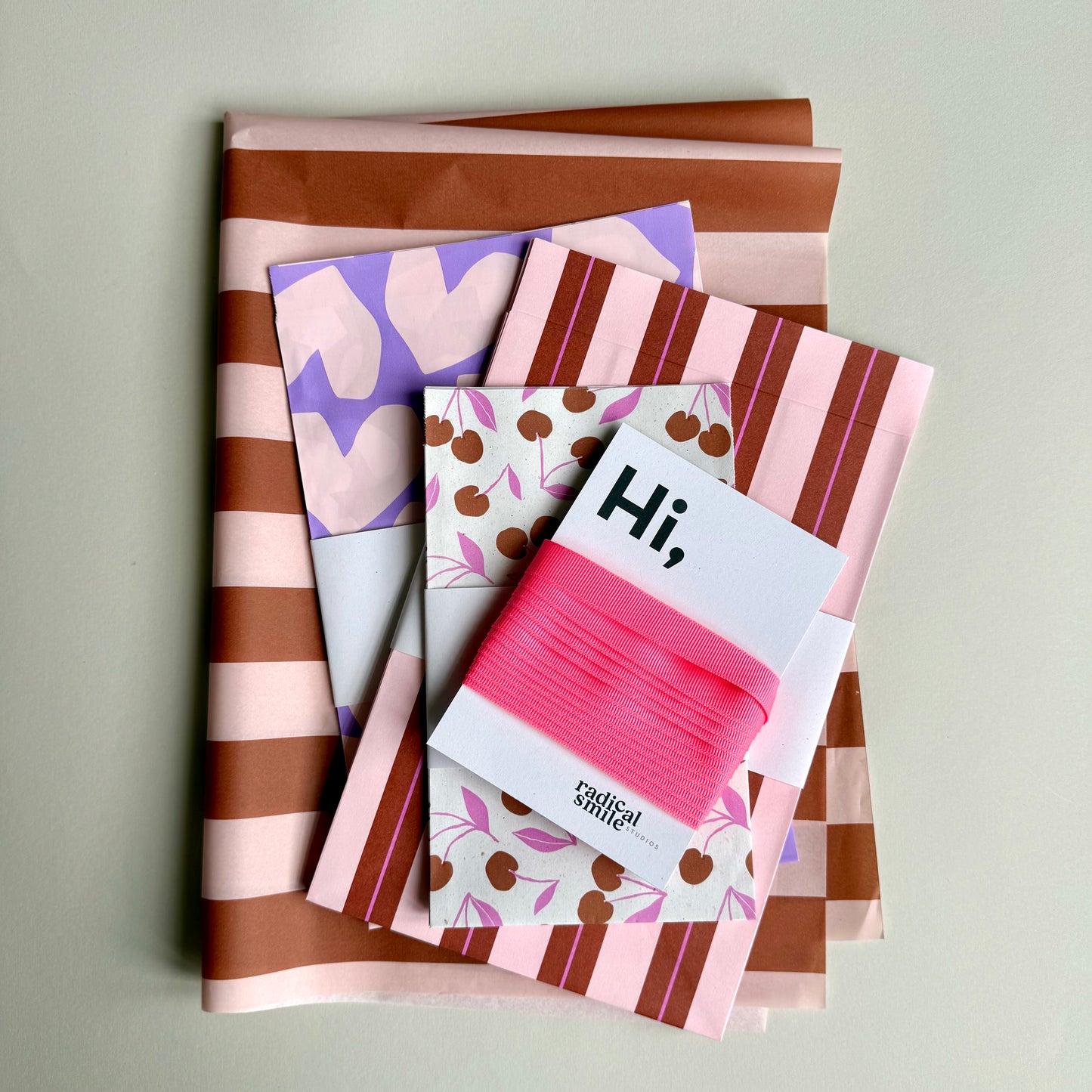 Bundle - ' Cherry & Stripes'