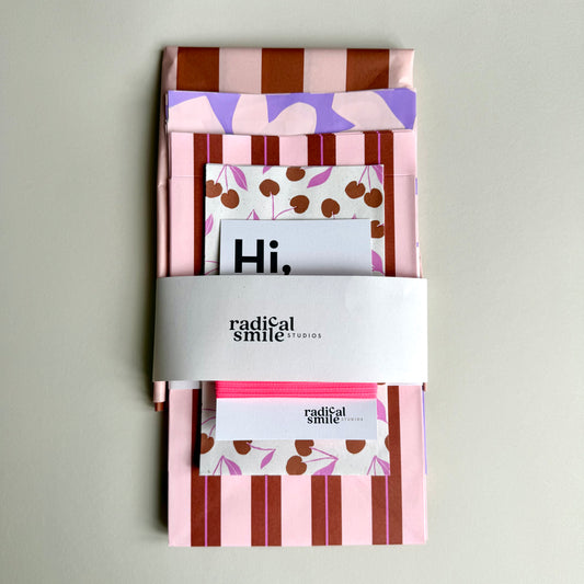 Bundle - ' Cherry & Stripes'
