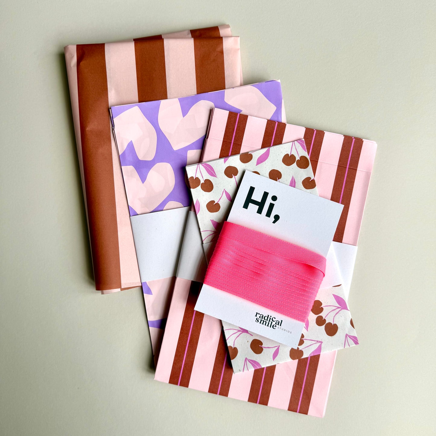 Bundle - ' Cherry & Stripes'