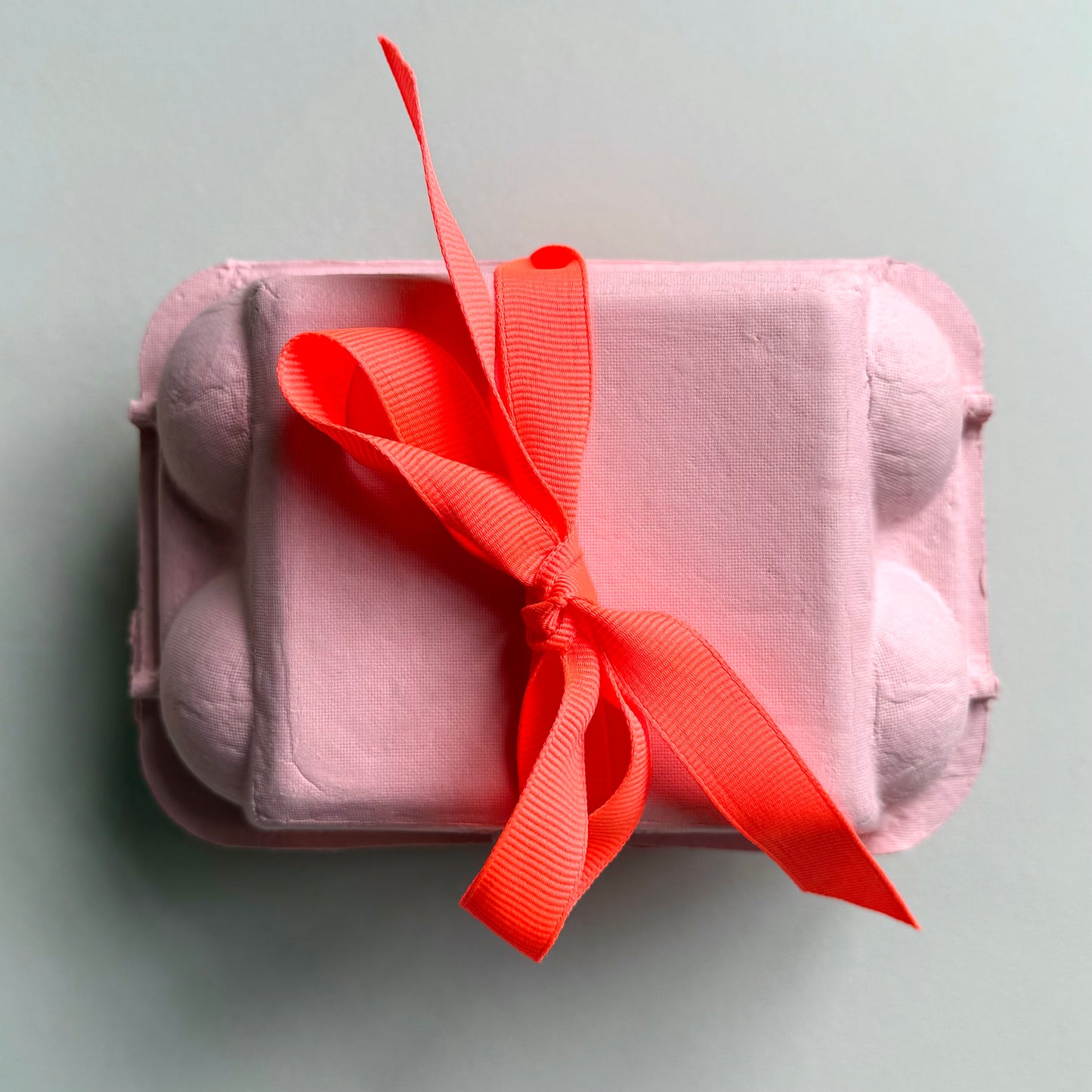 Eier-Kartons mit Ostergras & Schleife