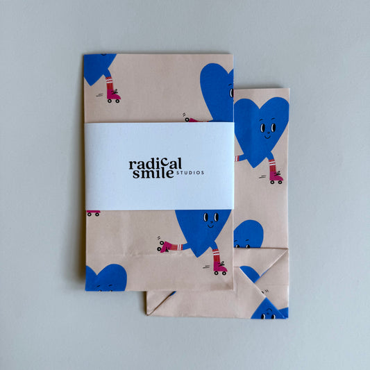 Blockbottombags - Rollschuh-Herz