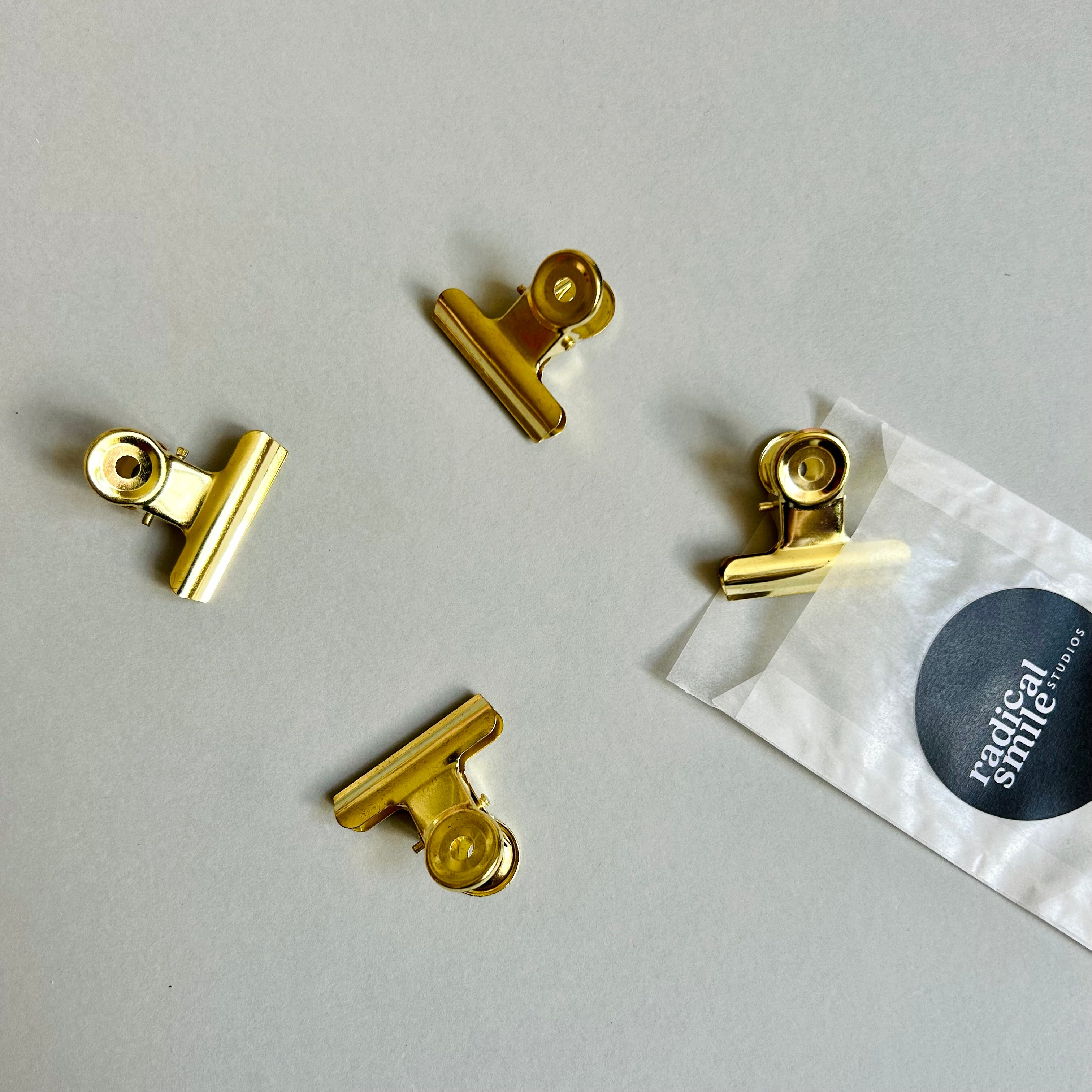 Goldfile Clips Clips - gold, 2 Größen – radical smile Studios