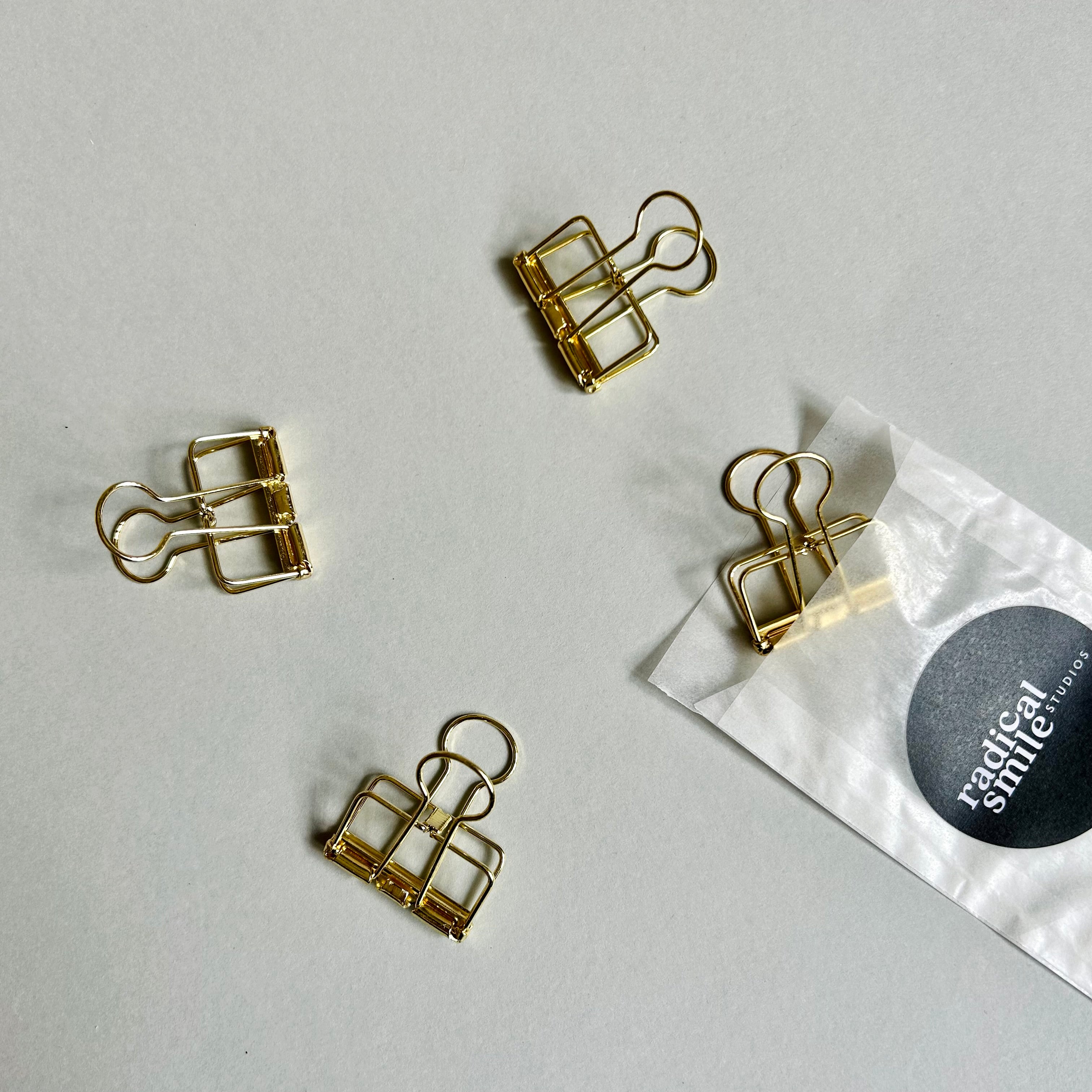 Goldfile Clips Clips - gold, 2 Größen – radical smile Studios