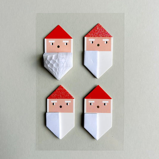 Wabenpapiersticker - Weihnachtsmann