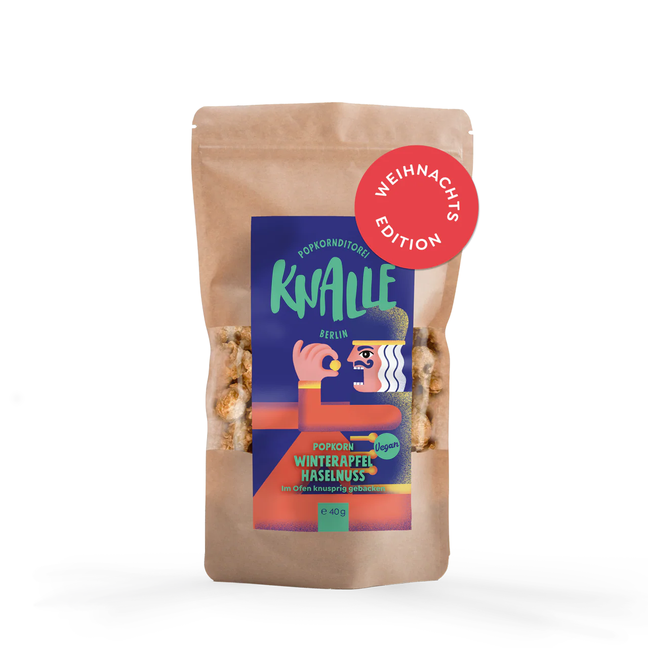 Knalle Popcorn - Weihnachtliche Sorten, 40 g