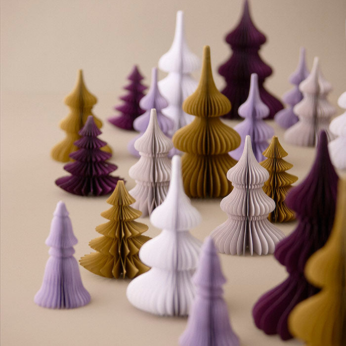 Weihnachtsbaum - Wabenpapier, flieder