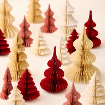 Weihnachtsbaum - Wabenpapier, creme