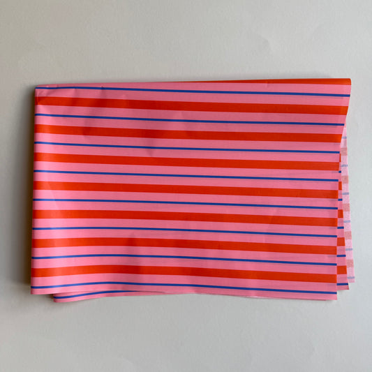 Seidenpapier - Streifen, orange / rosa / blau