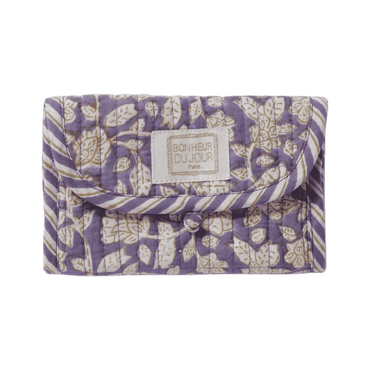 Portemonnaie - Blumen, lila