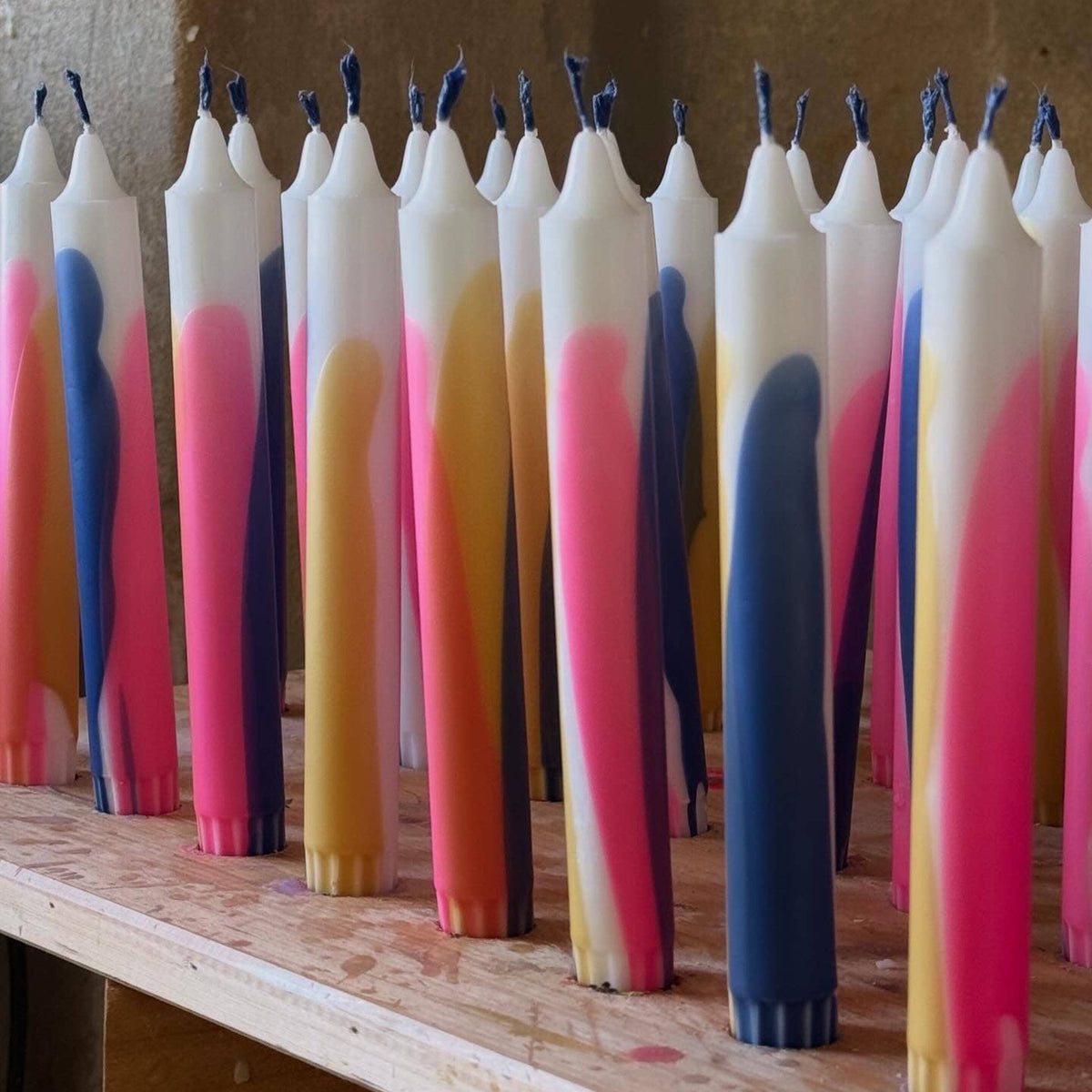 Stabkerzen - GO WITH THE FLOW, pink
