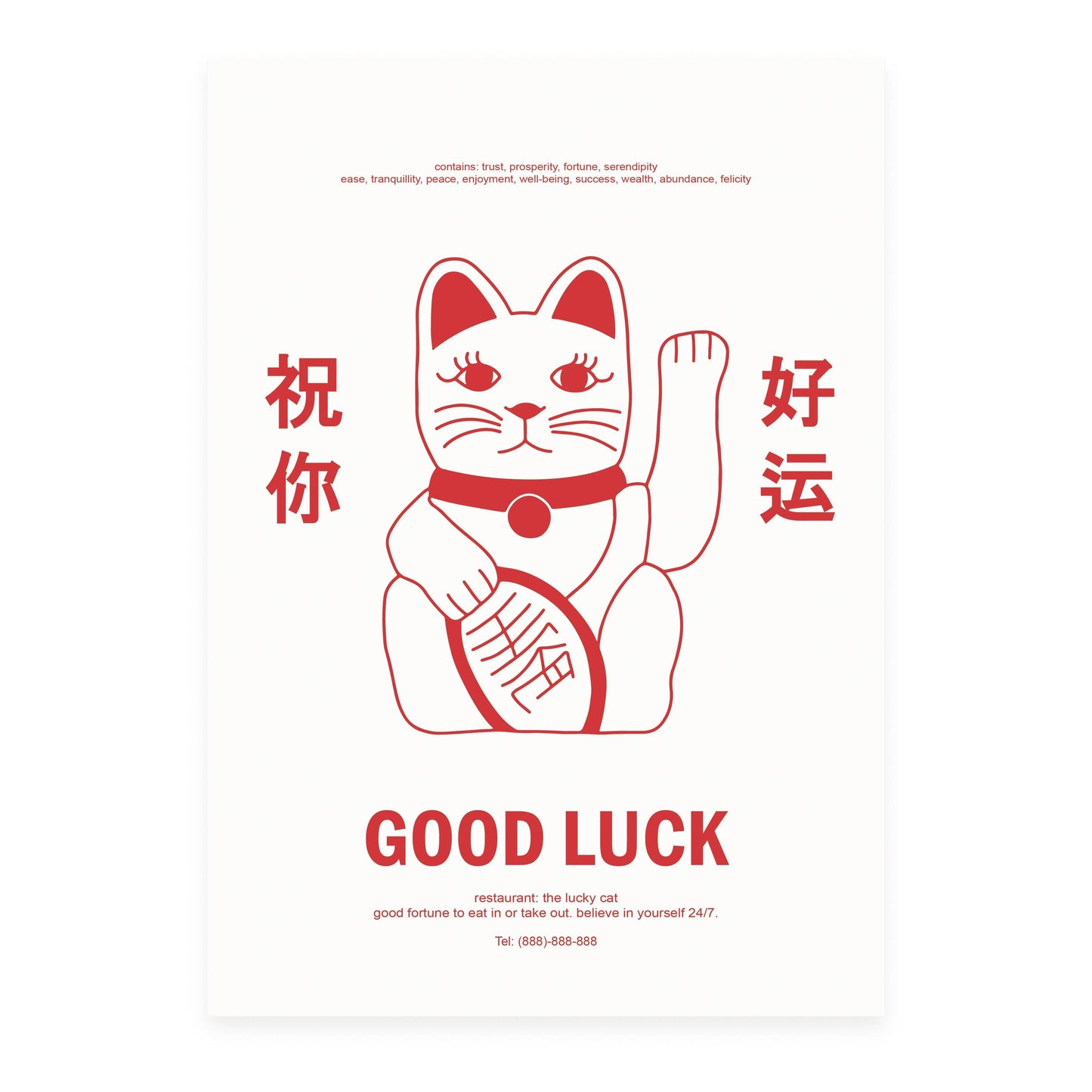 Postkarte 'The Lucky Cat'