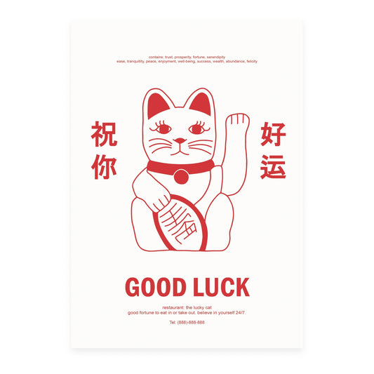 Postkarte 'The Lucky Cat'