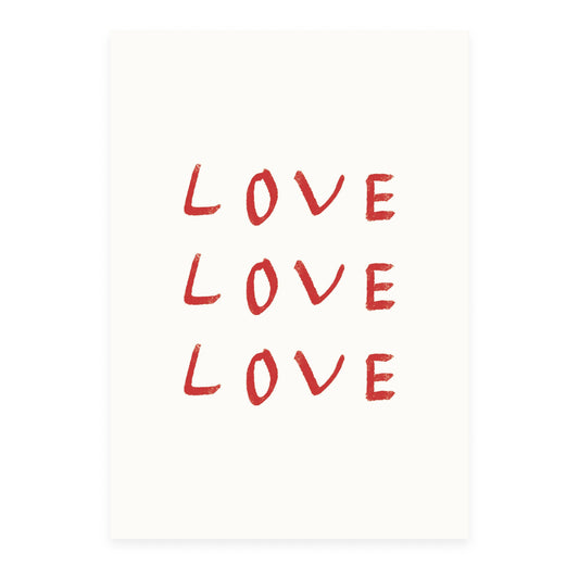 Postkarte 'Love Love Love'