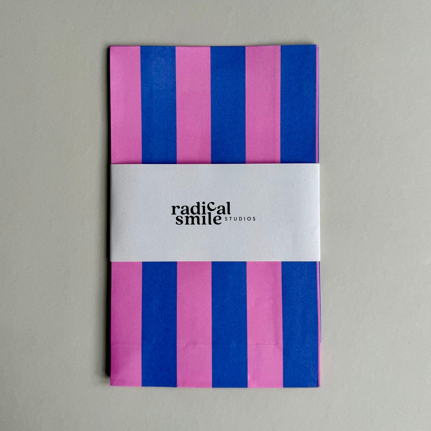Blockbottombag - Blockstreifen, cobalt blau/pink, diverse Größen