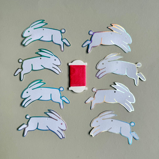 Geschenkanhänger Set - Hasen, 8 Stk.