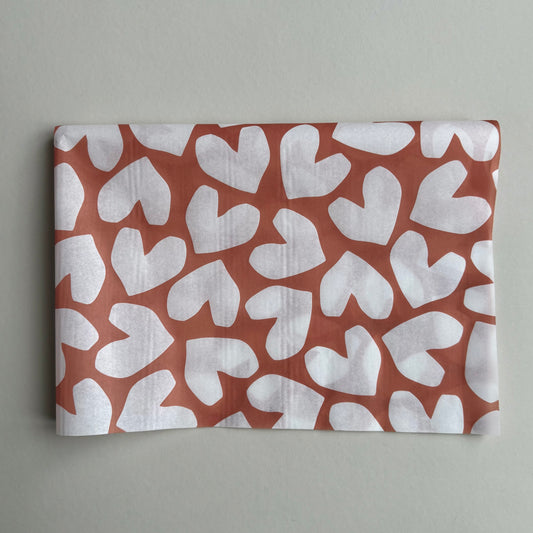 Seidenpapier - Herzen, rost