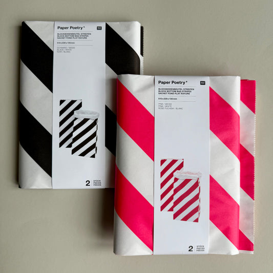 Blockbottombag - diagonale Streifen