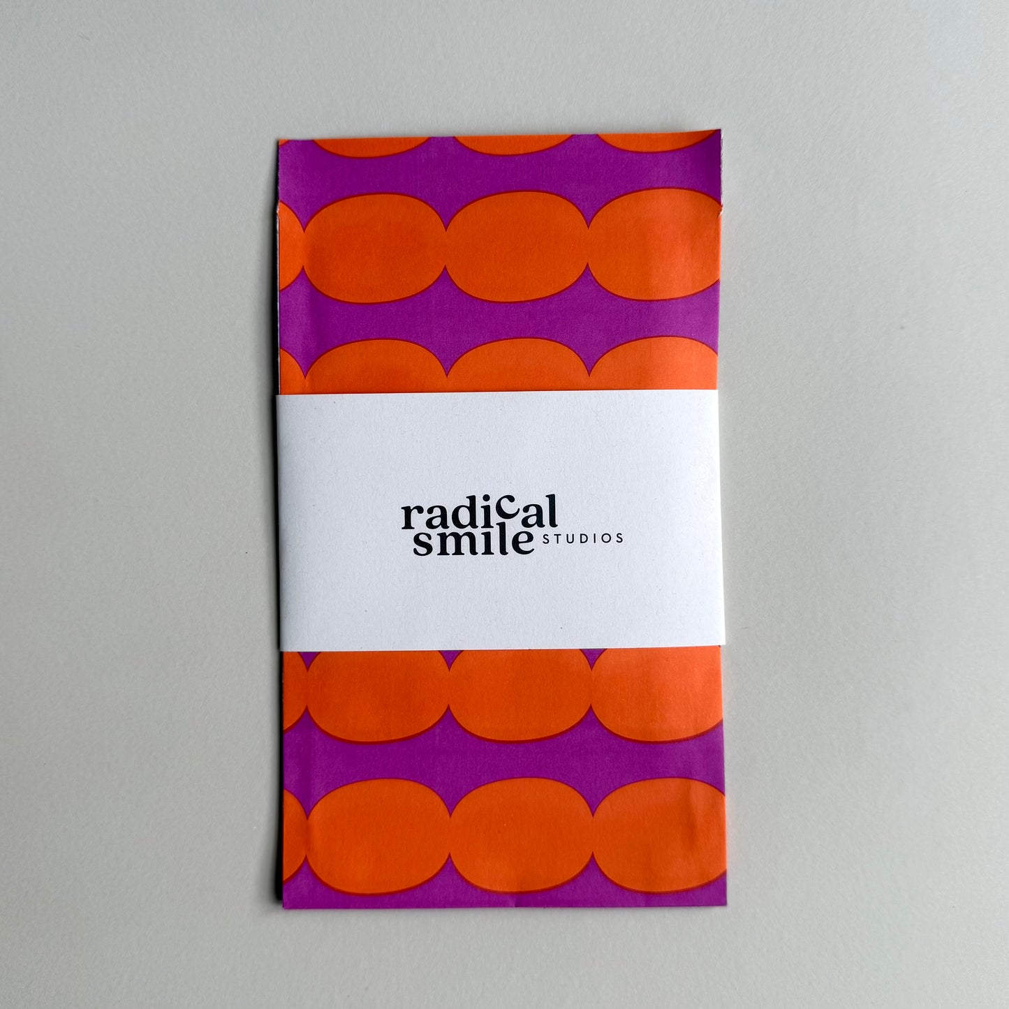 Flatbags - Dots, lila/neon orange