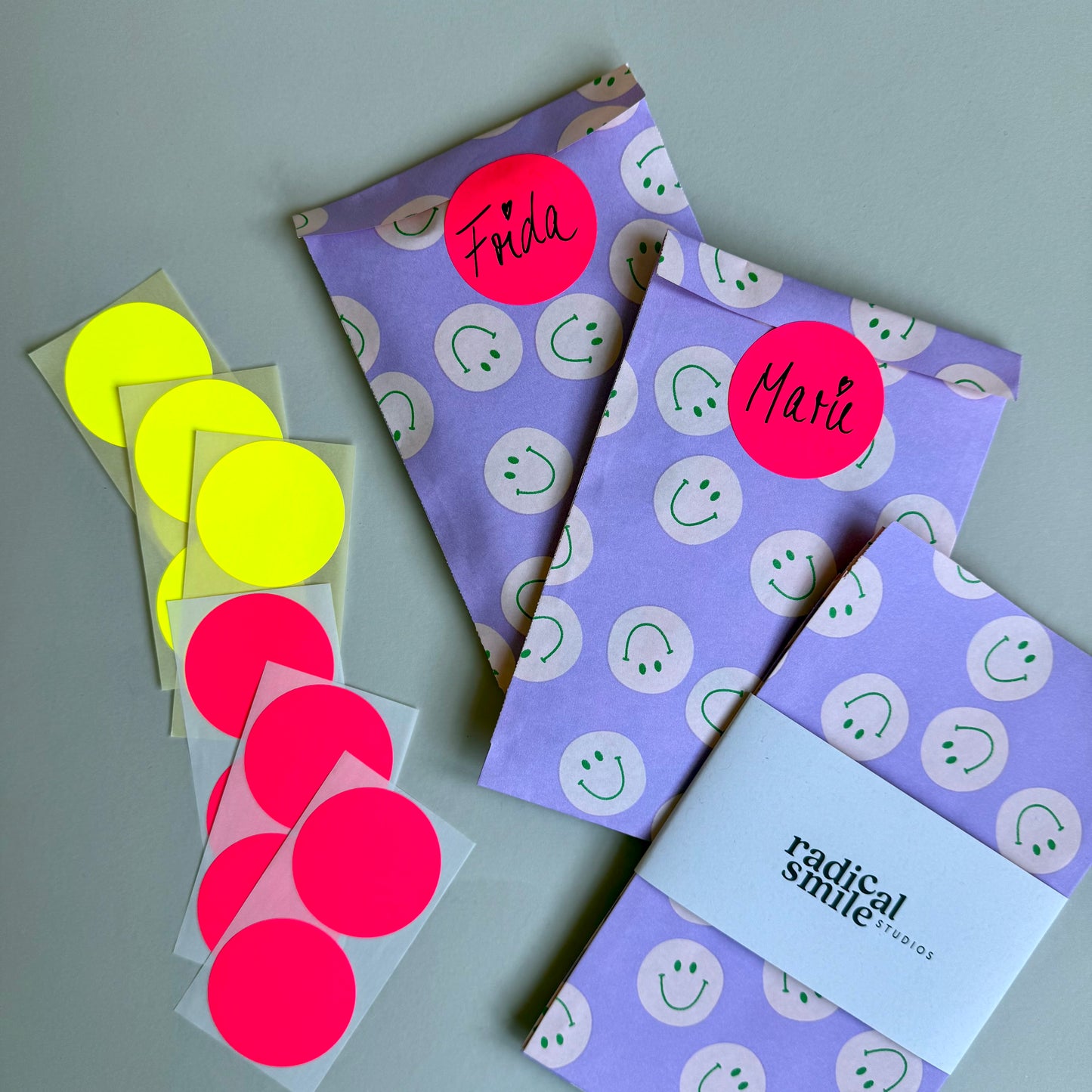 Goodie Bag Set - Smiley lila