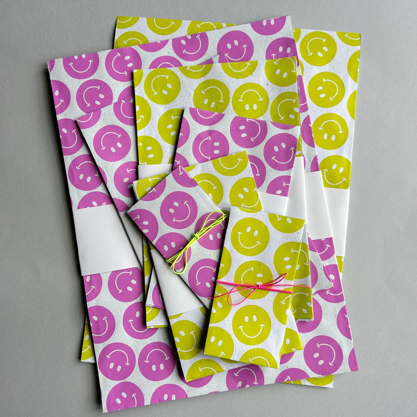 Flatbags - Smileys, pink, diverse Größen