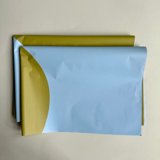 Seidenpapier - 2-farbig, hellblau/oliv