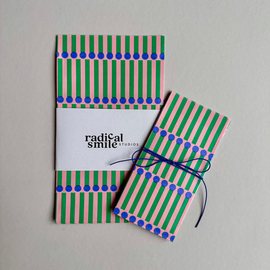 Flatbags - Streifen & Punkte, blau