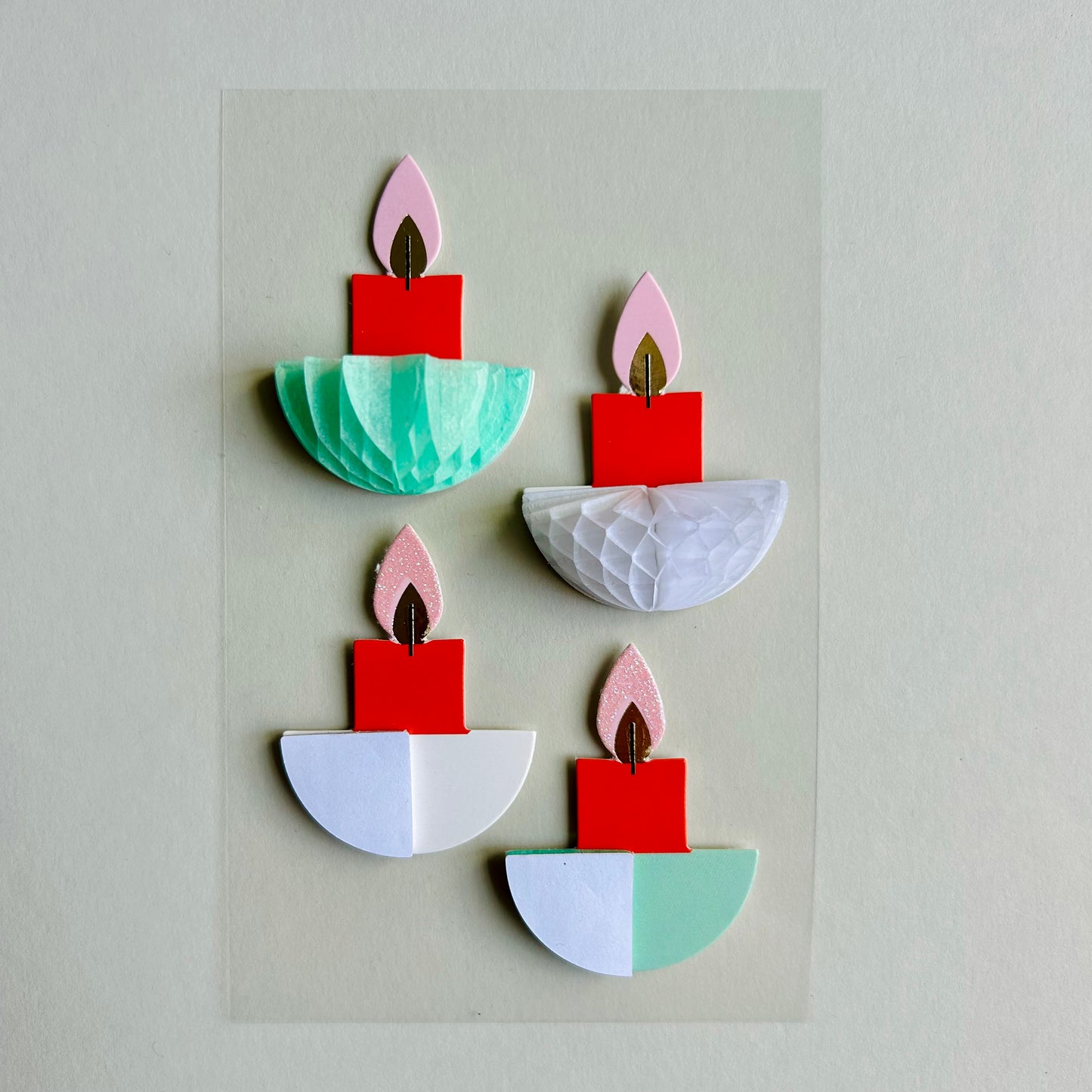 Wabenpapiersticker - Kerze