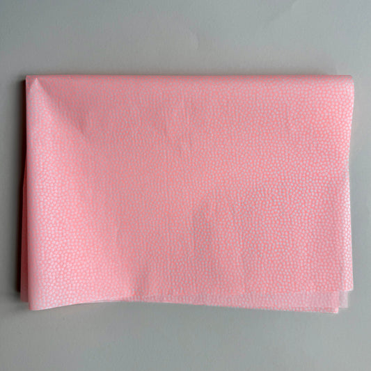 Seidenpapier - kleine Punkte, neon orange/weiß